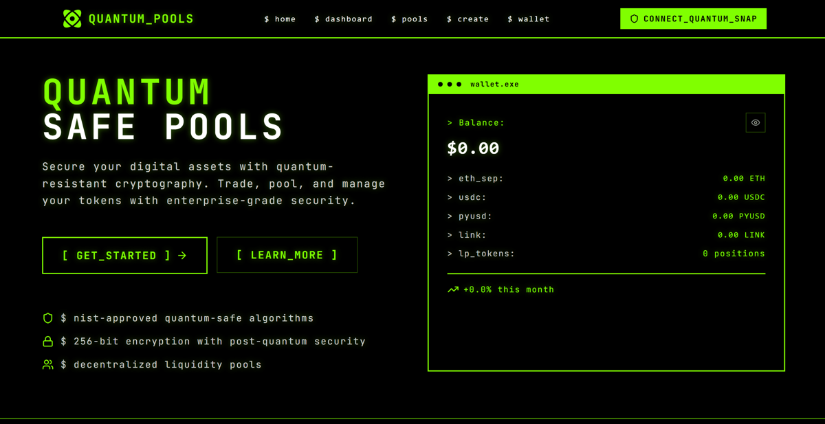 Quantum Safe Pool Quantum Safe Pool